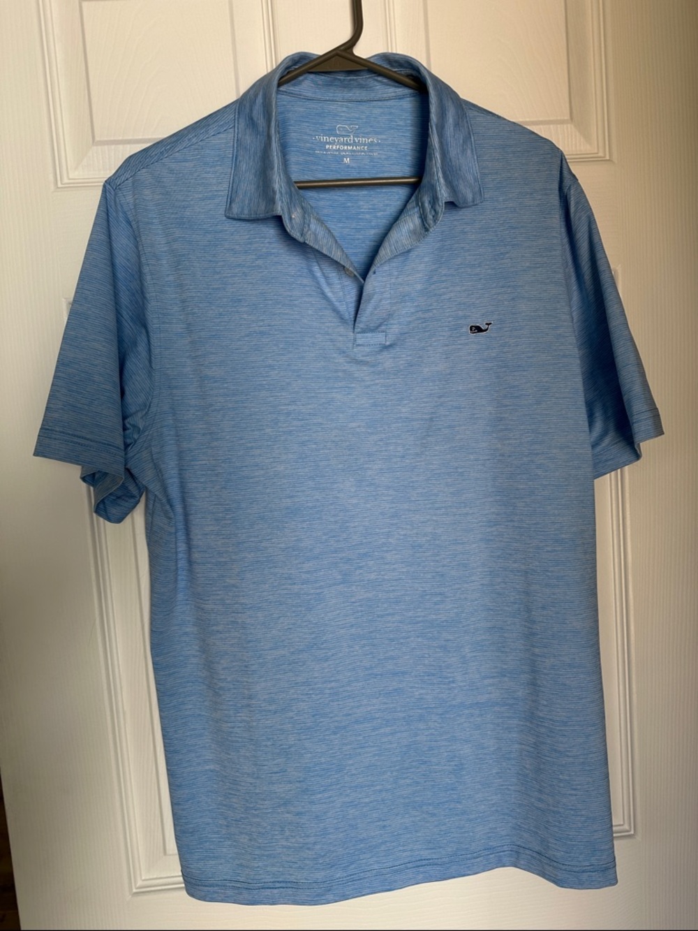 Vineyard Vines Light Heather Blue Short Sleeve Performance Polo